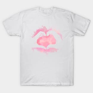 heart shape by hands T-Shirt